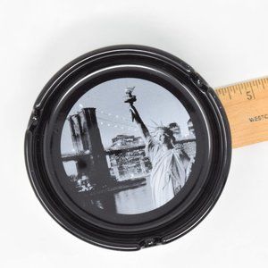 New York City Ashtray Statue of Liberty Bridge Photo Bar Souvenir Skyline Bridge